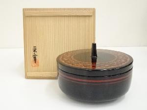 坂本雪斎造　蒟醤丸菓子器（共箱）